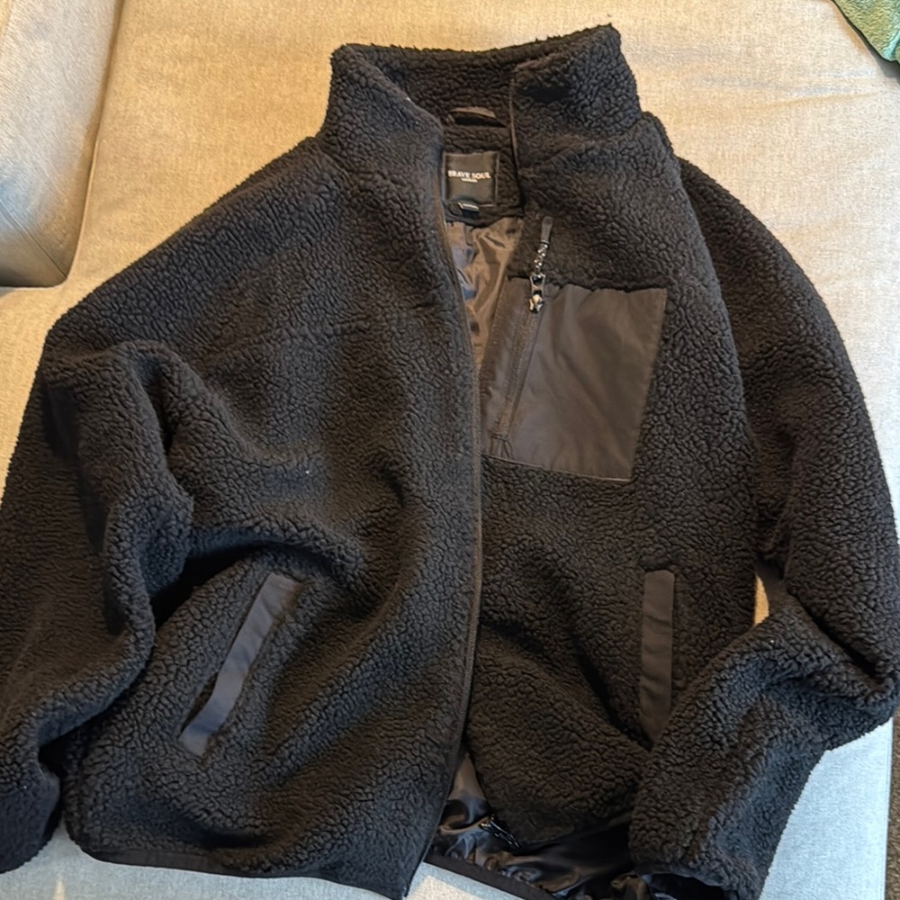 Brave Soul Black Lightweight Zip-Up Jacket
